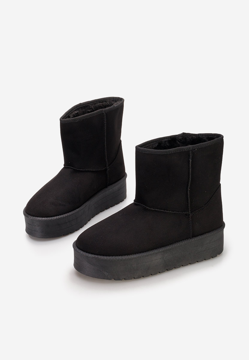 Cizme tip ugg Chrisia negre