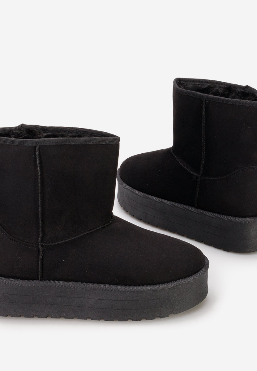 Cizme tip ugg Chrisia negre