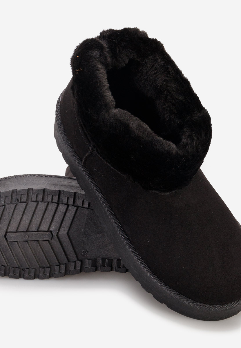 Cizme tip ugg Chrisia negre