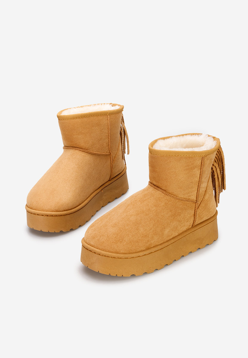 Cizme tip ugg Theresia camel