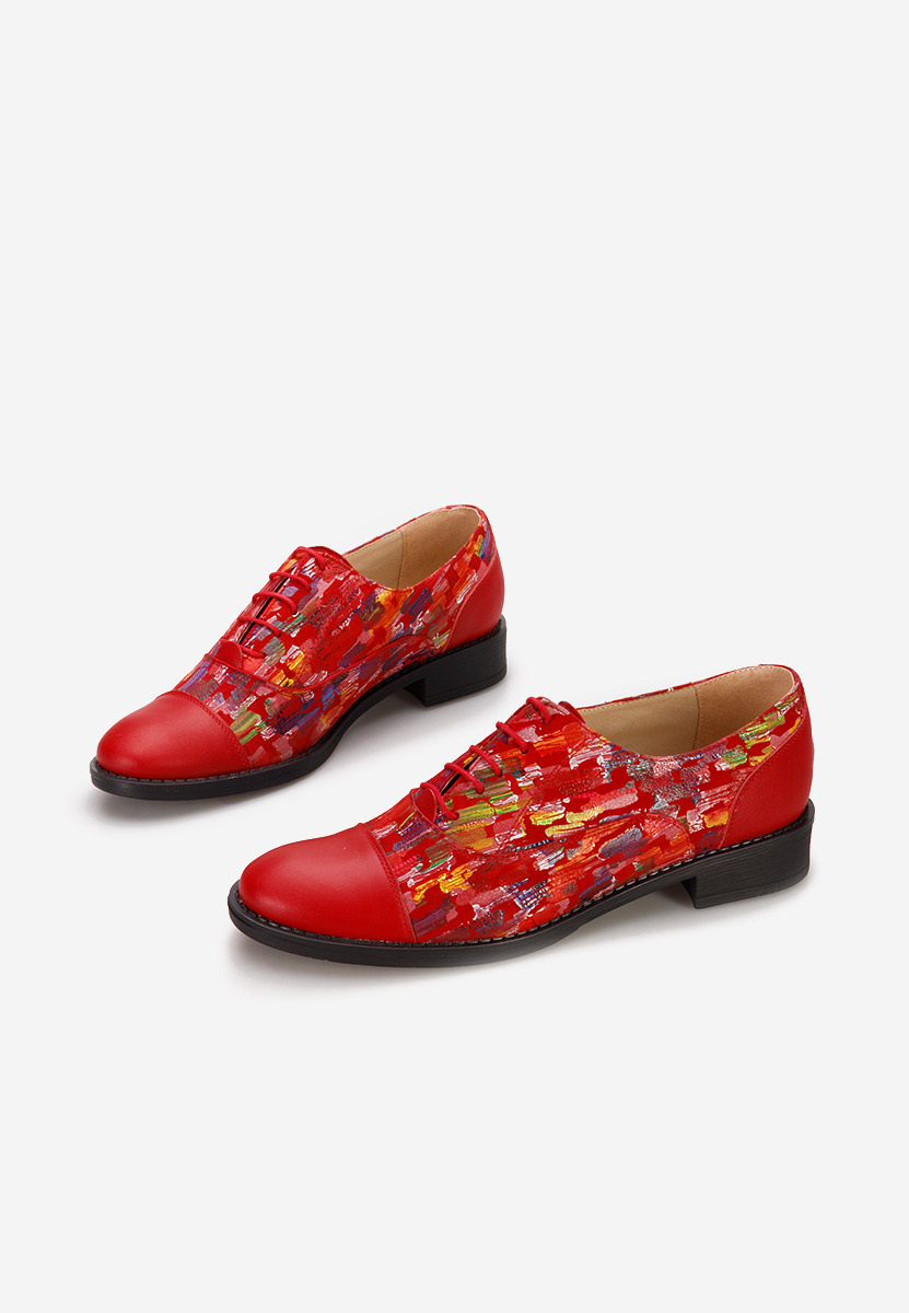 Pantofi oxford dama Genave V6 rosii