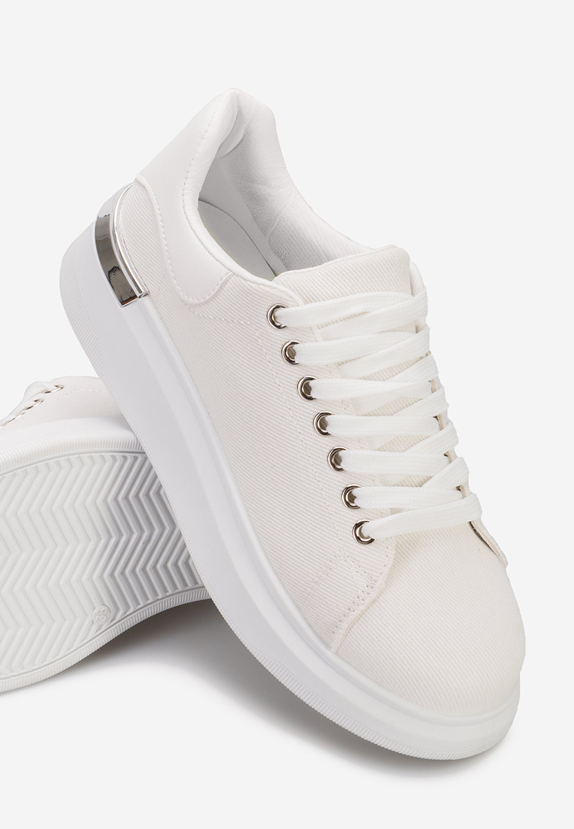 Sneakers cu platformă Amria albi
