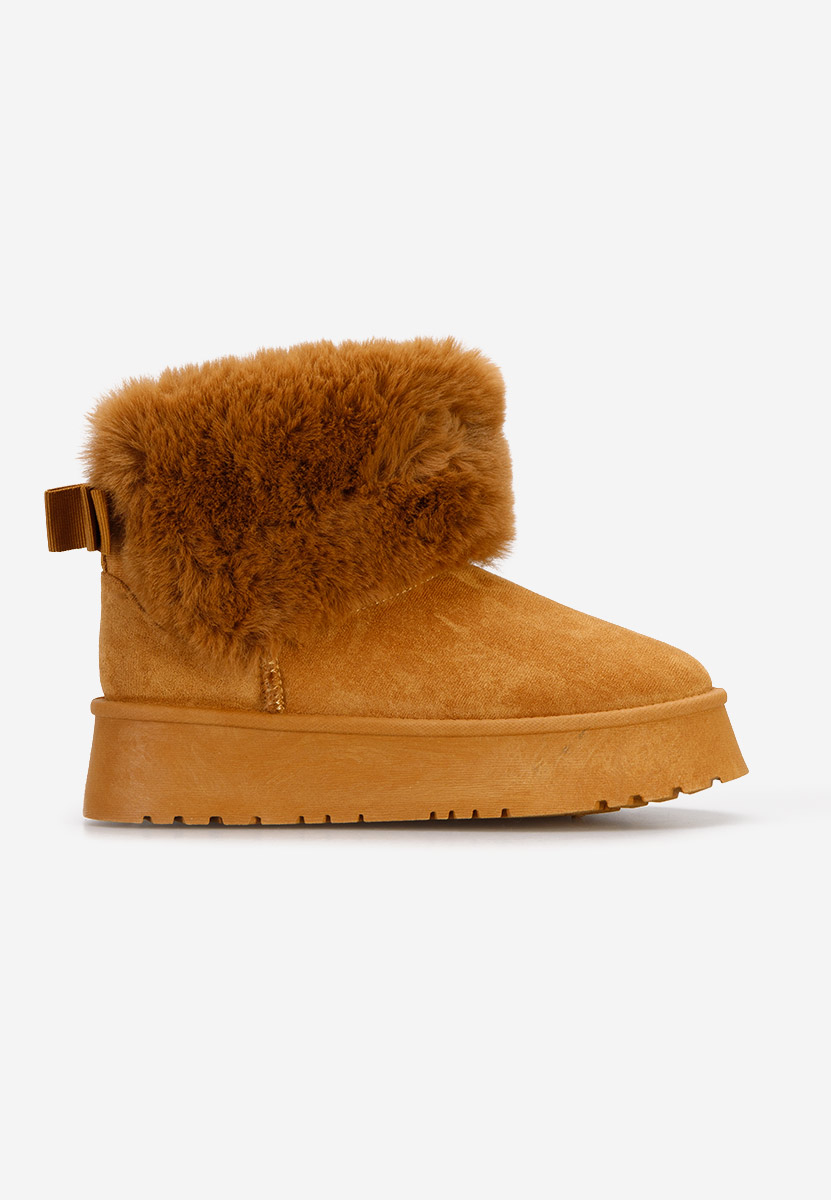 Cizme tip ugg cu platformă Tamila camel