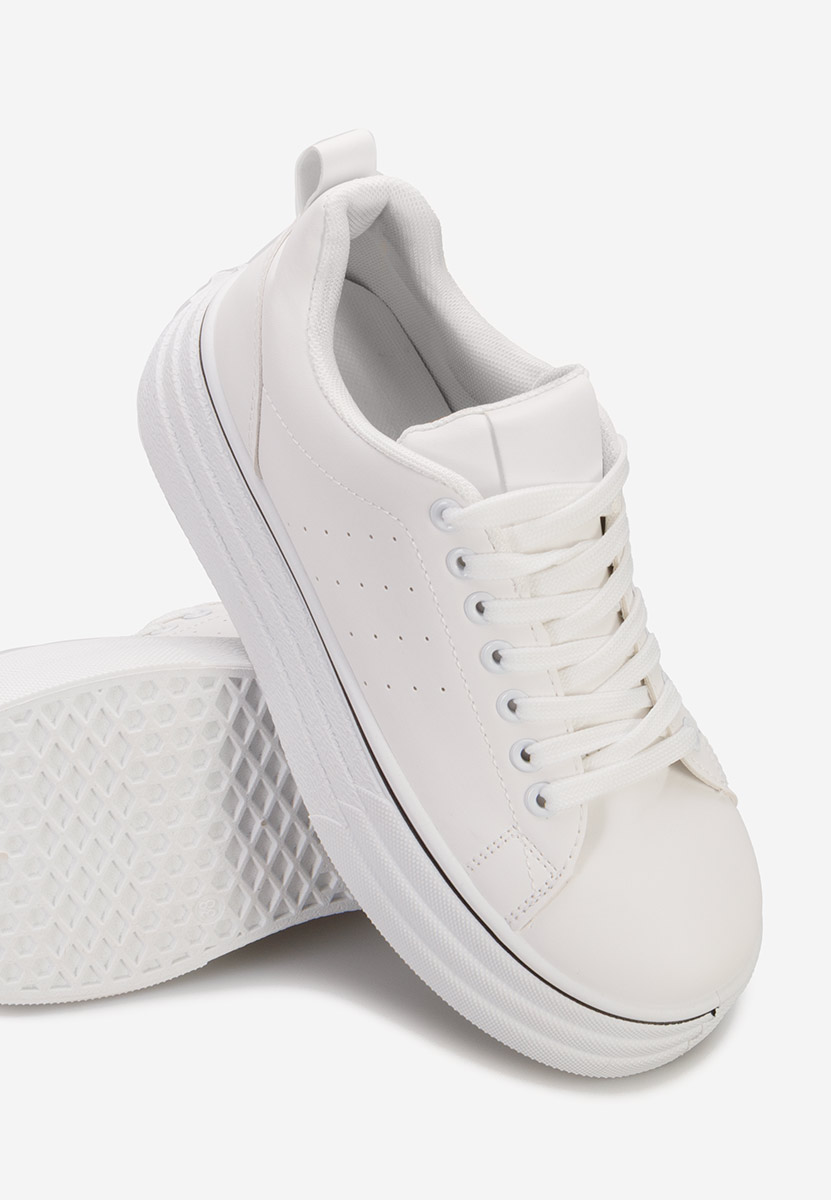 Sneakers cu platformă Asalia albi