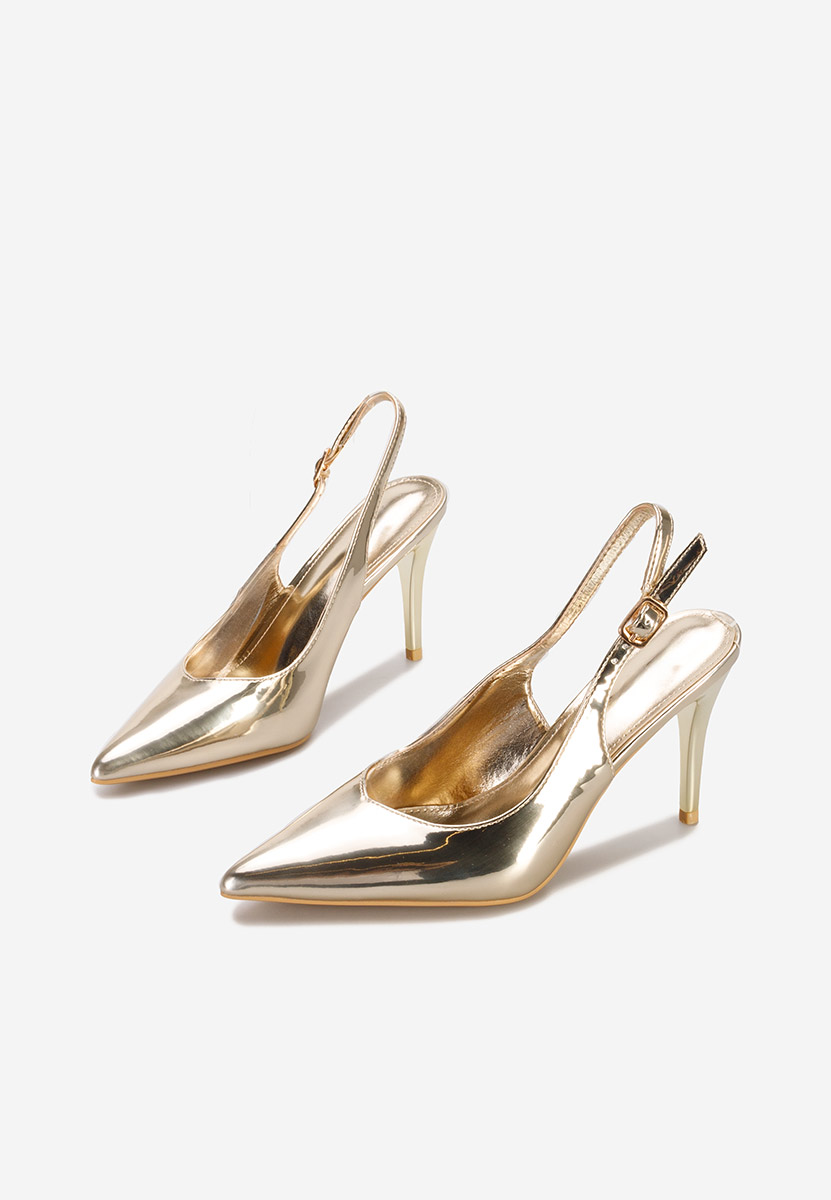 Pantofi stiletto slingback Sheria V2 aurii