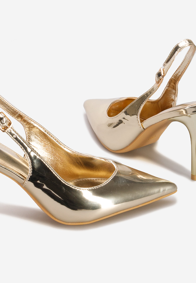 Pantofi stiletto slingback Sheria V2 aurii