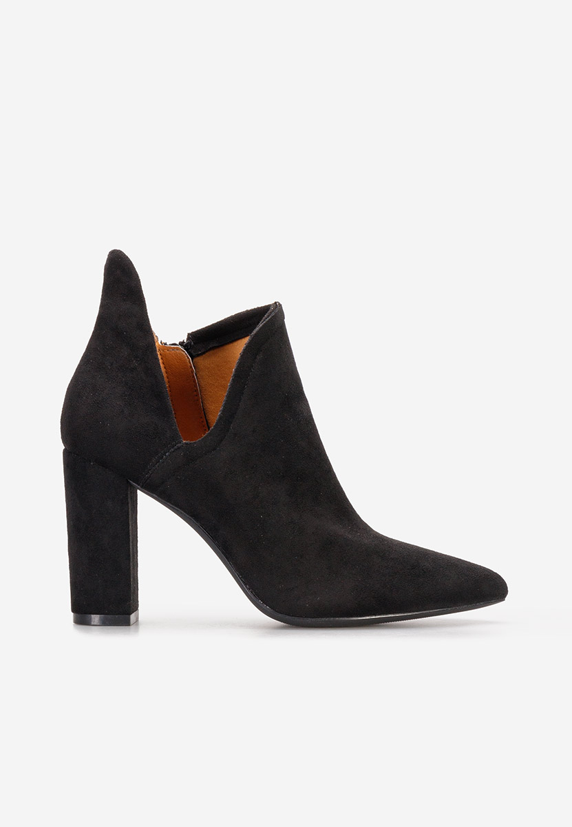 Botine cu toc gros Iryma negre