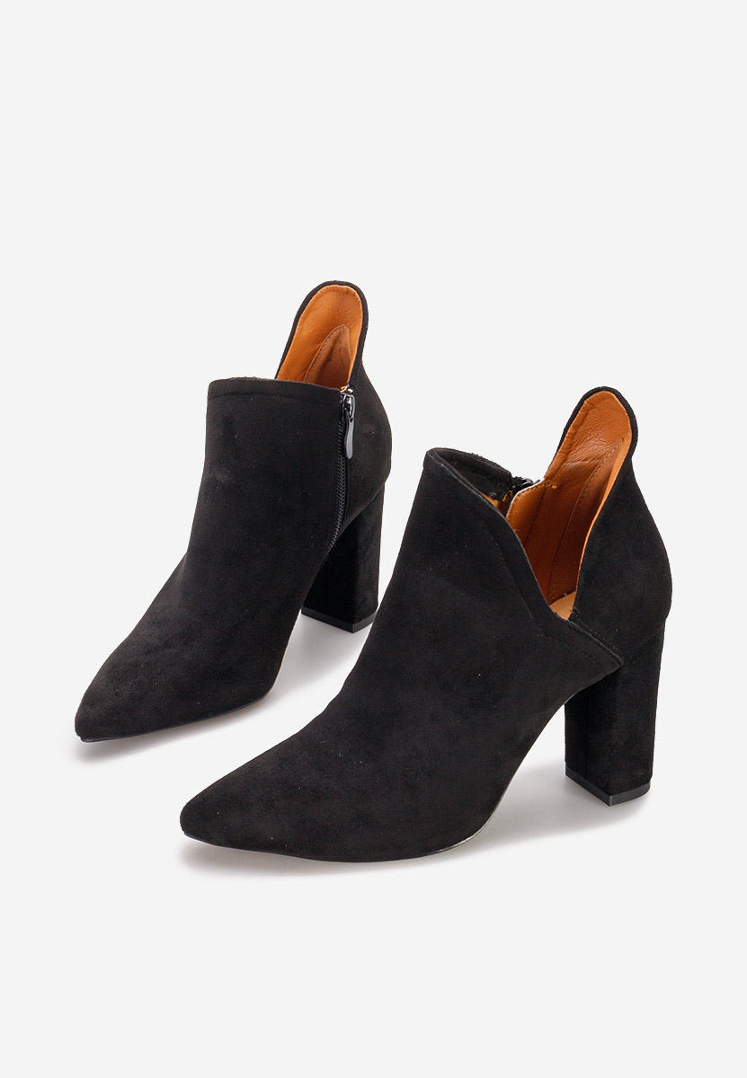 Botine cu toc gros Iryma negre