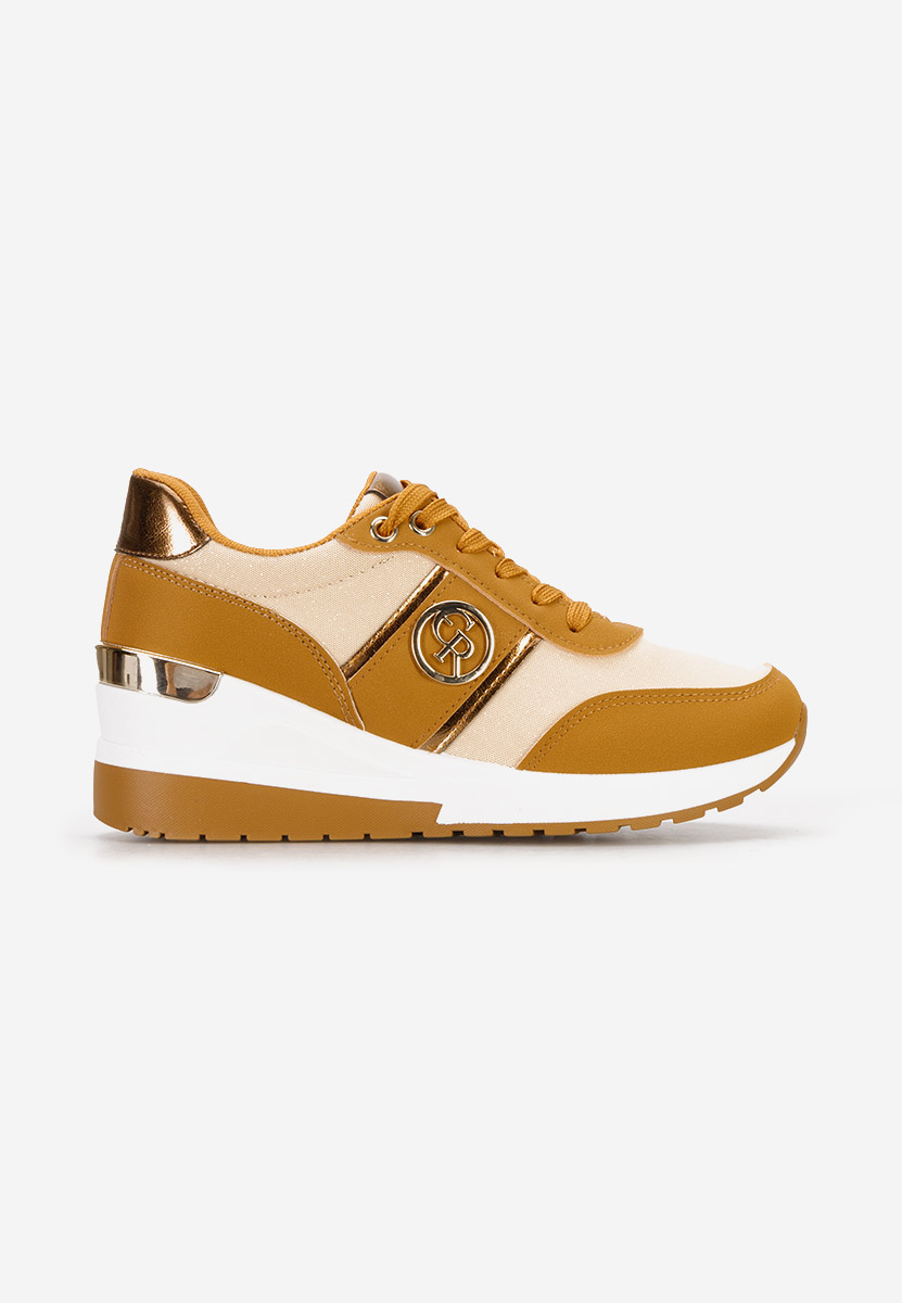 Sneakers dama cu platforma Rhisa camel