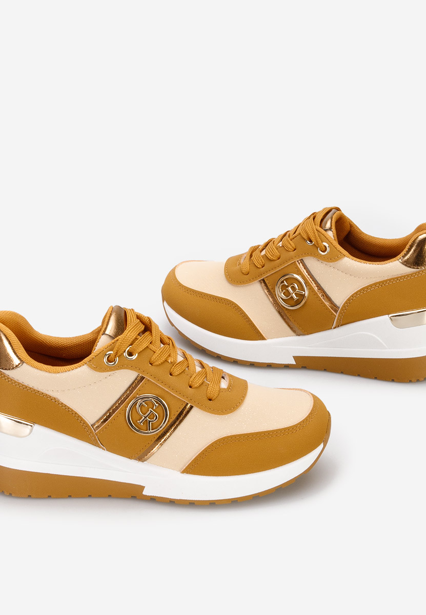 Sneakers dama cu platforma Rhisa camel