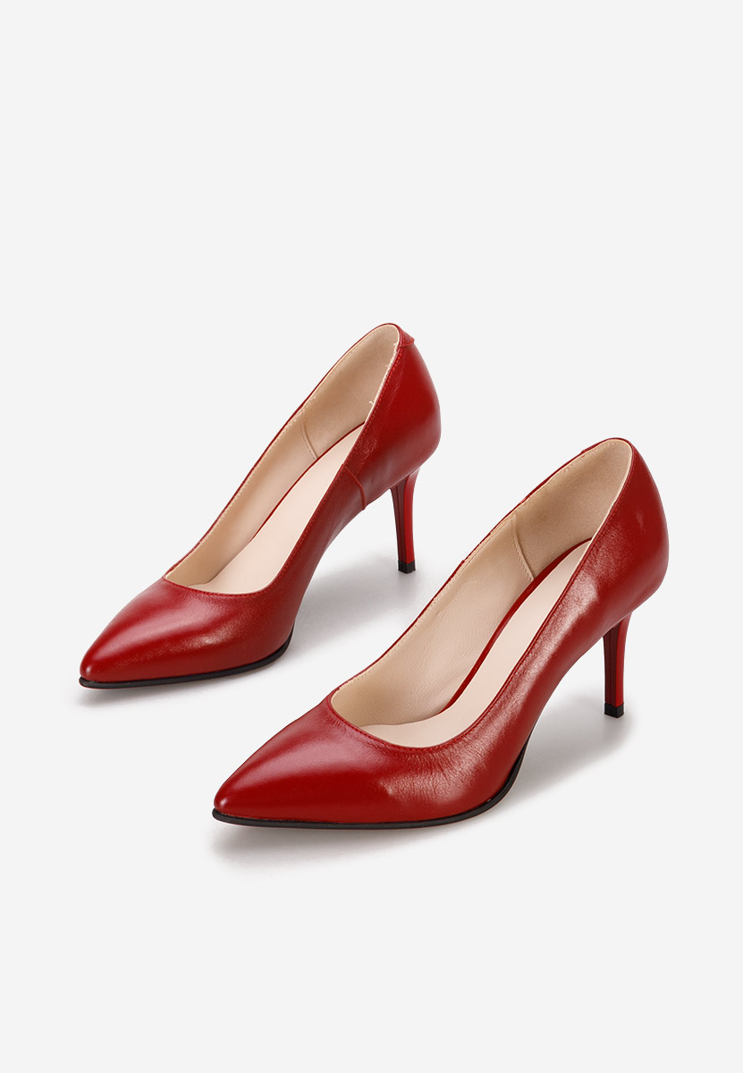 Pantofi stiletto piele Zigrida rosii