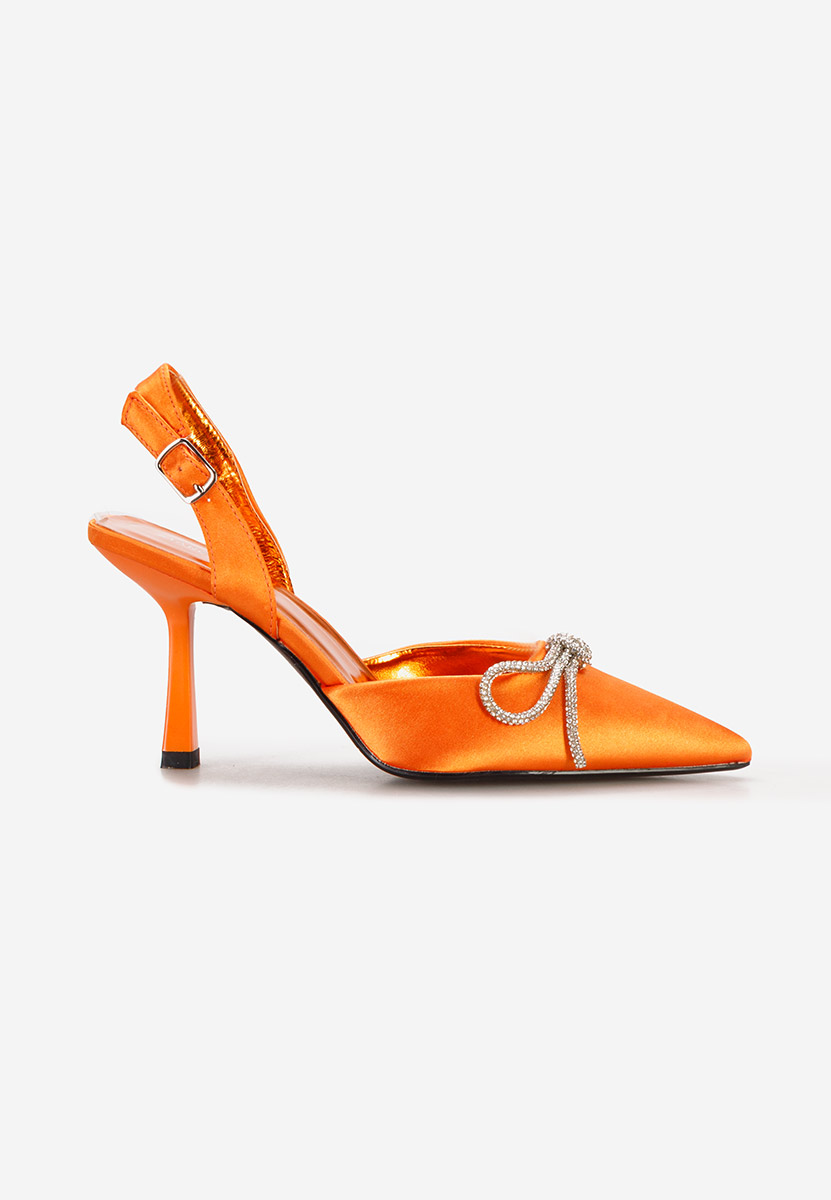 Pantofi stiletto slingback Arisha portocalii