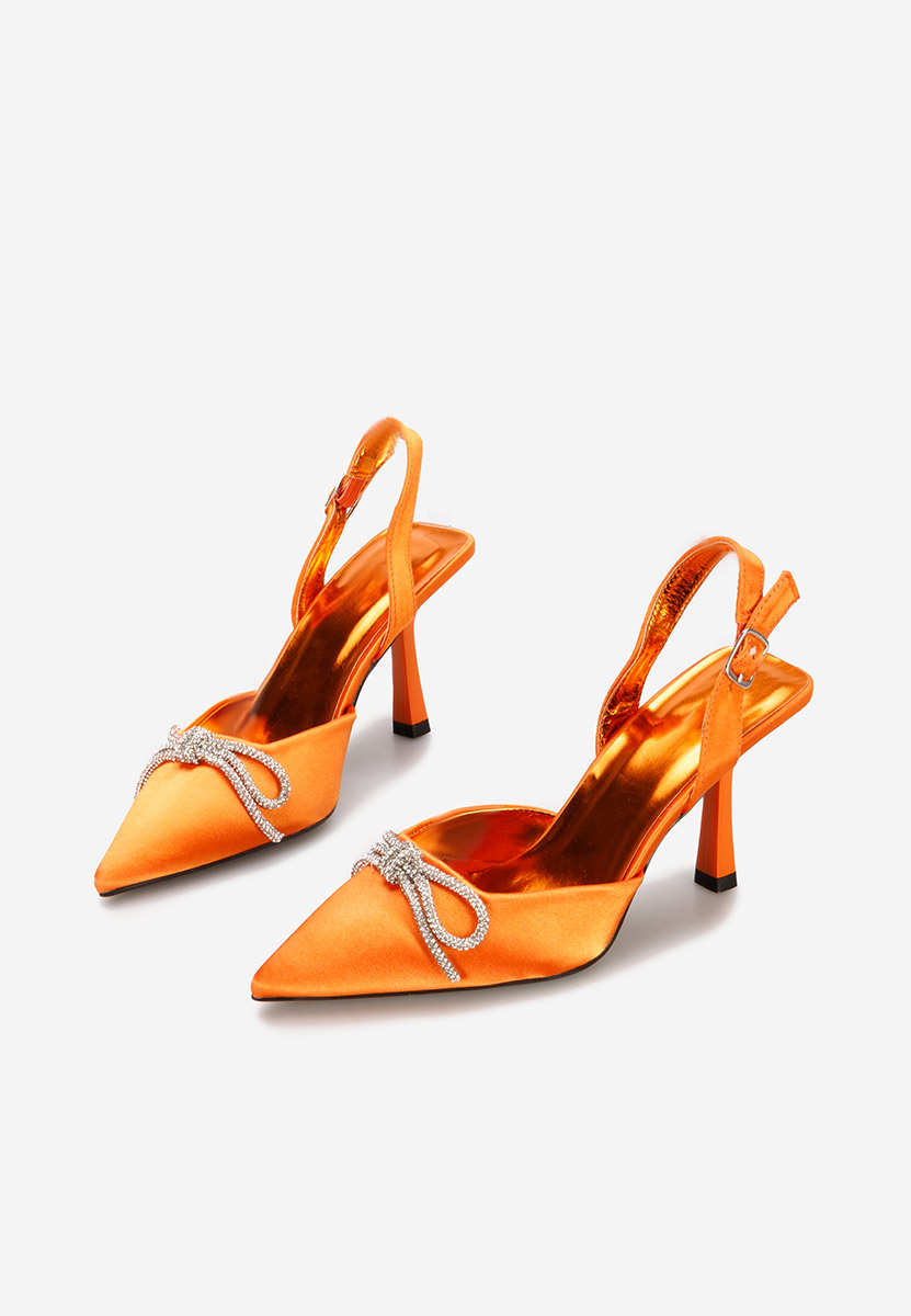 Pantofi stiletto slingback Arisha portocalii