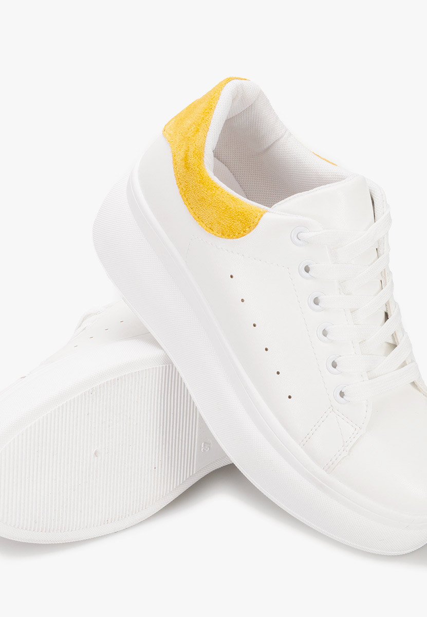 Sneakers cu platformă Adeliana albi