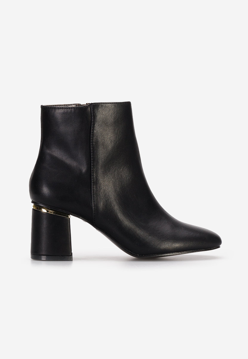 Botine cu toc gros Eseltia negre