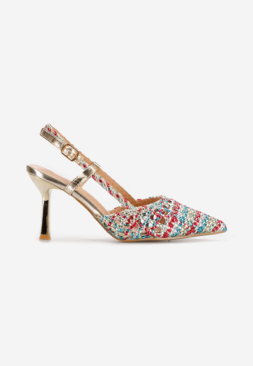 Pantofi stiletto slingback Letira V2 multicolori