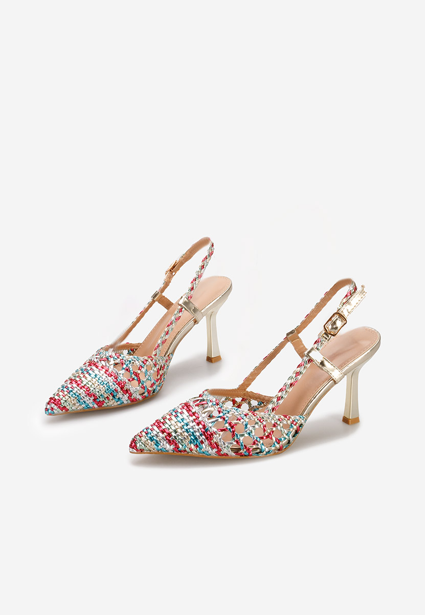 Pantofi stiletto slingback Letira V2 multicolori