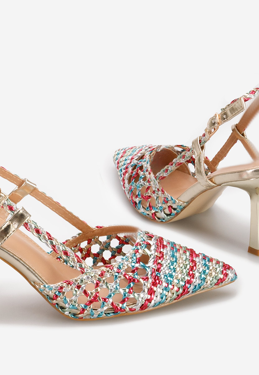 Pantofi stiletto slingback Letira V2 multicolori