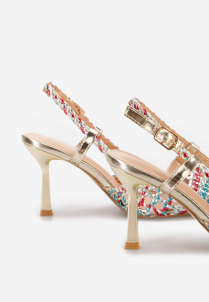 Pantofi stiletto slingback Letira V2 multicolori