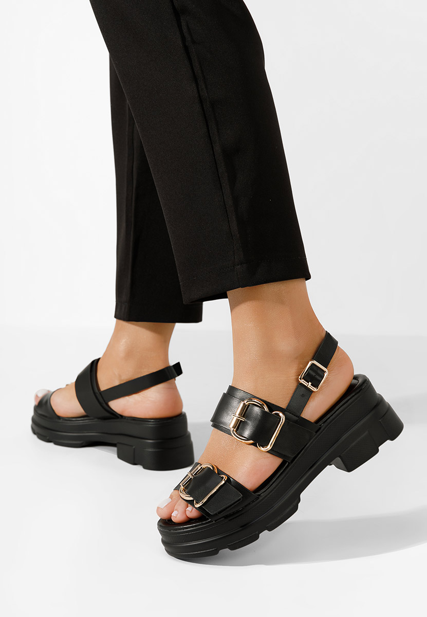 Sandale cu platformă Raphaela negre