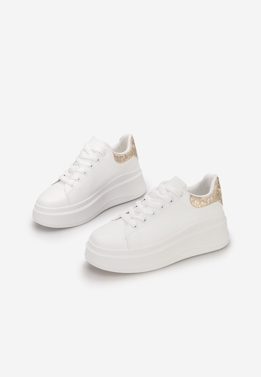Sneakers cu platformă Veliena V6 albi