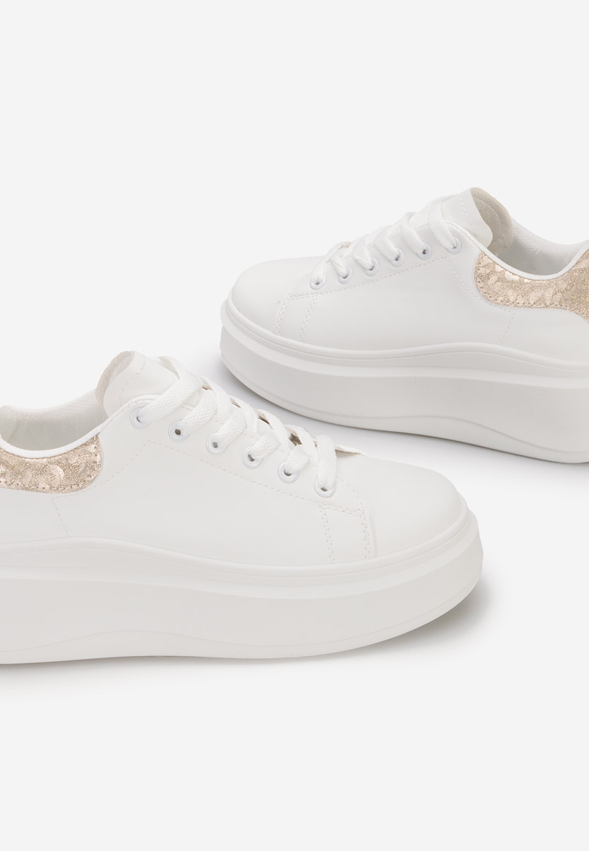 Sneakers cu platformă Veliena V6 albi