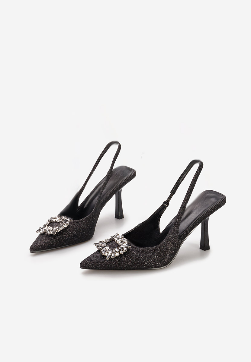 Pantofi stiletto slingback Zaina V2 negri