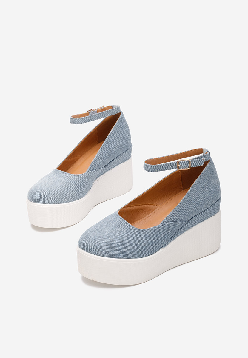 Pantofi cu platformă Leanora albastri
