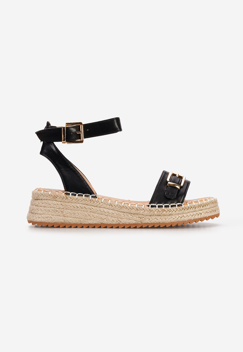 Sandale tip espadrile Zovina negre