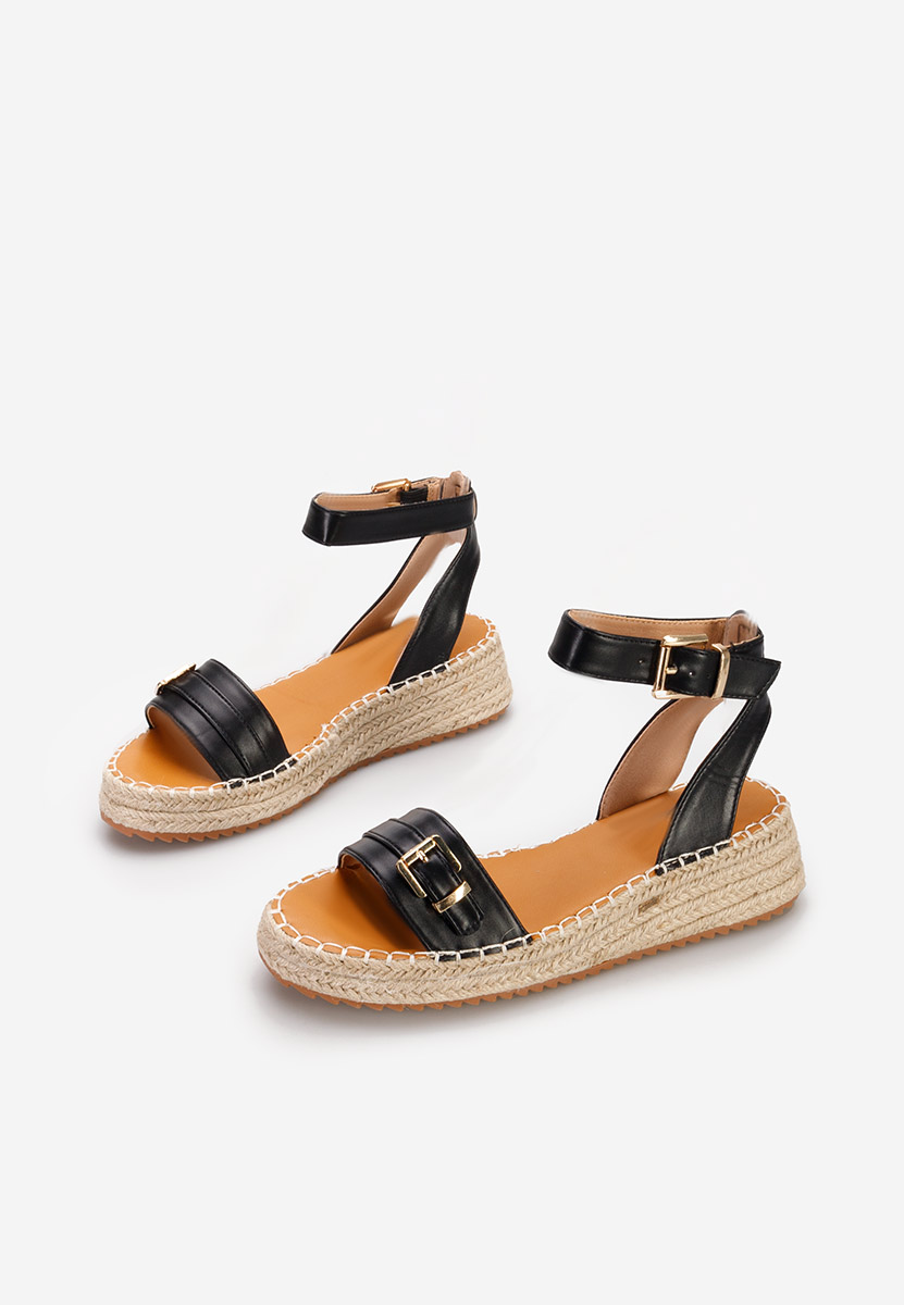 Sandale tip espadrile Zovina negre