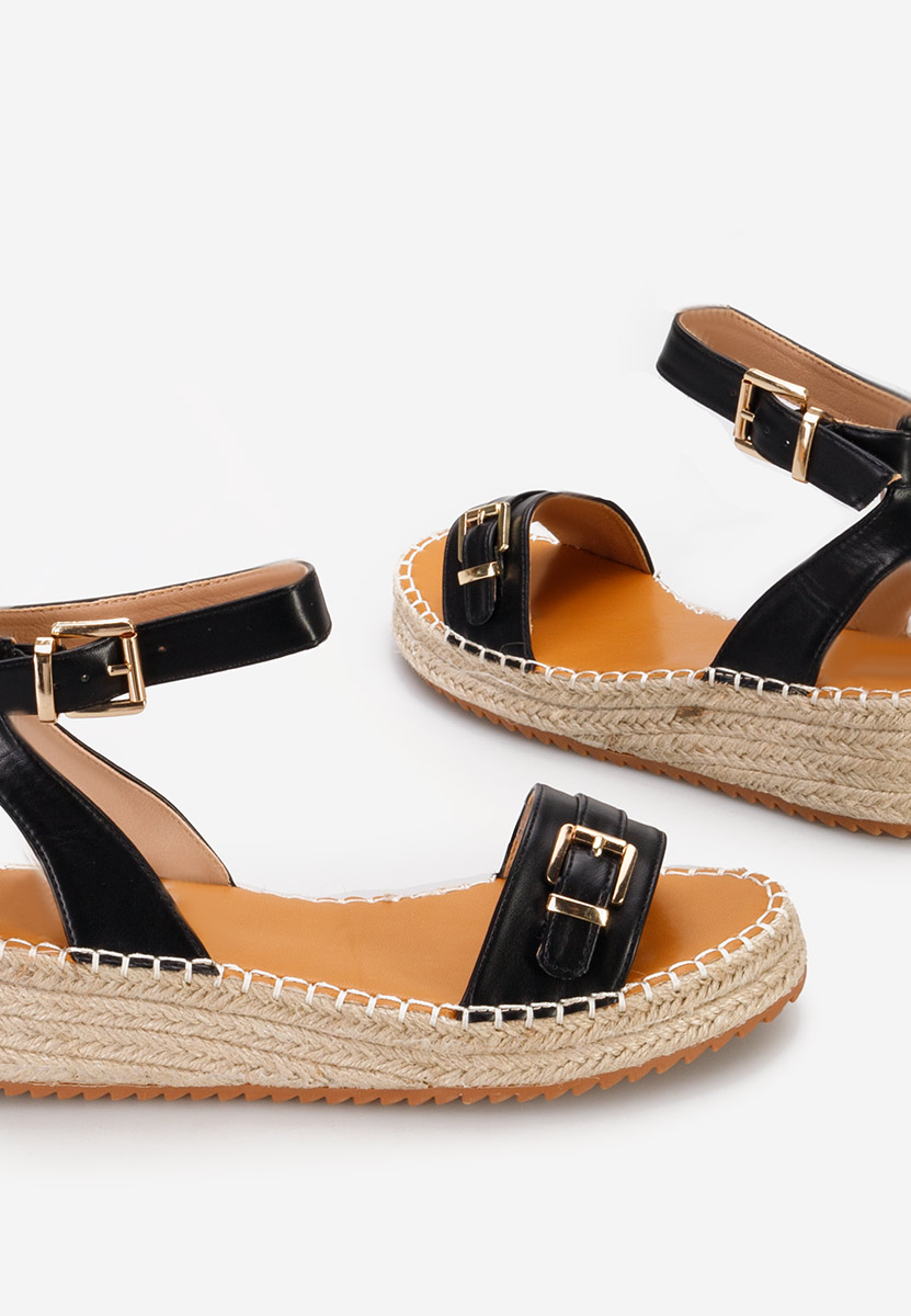 Sandale tip espadrile Zovina negre