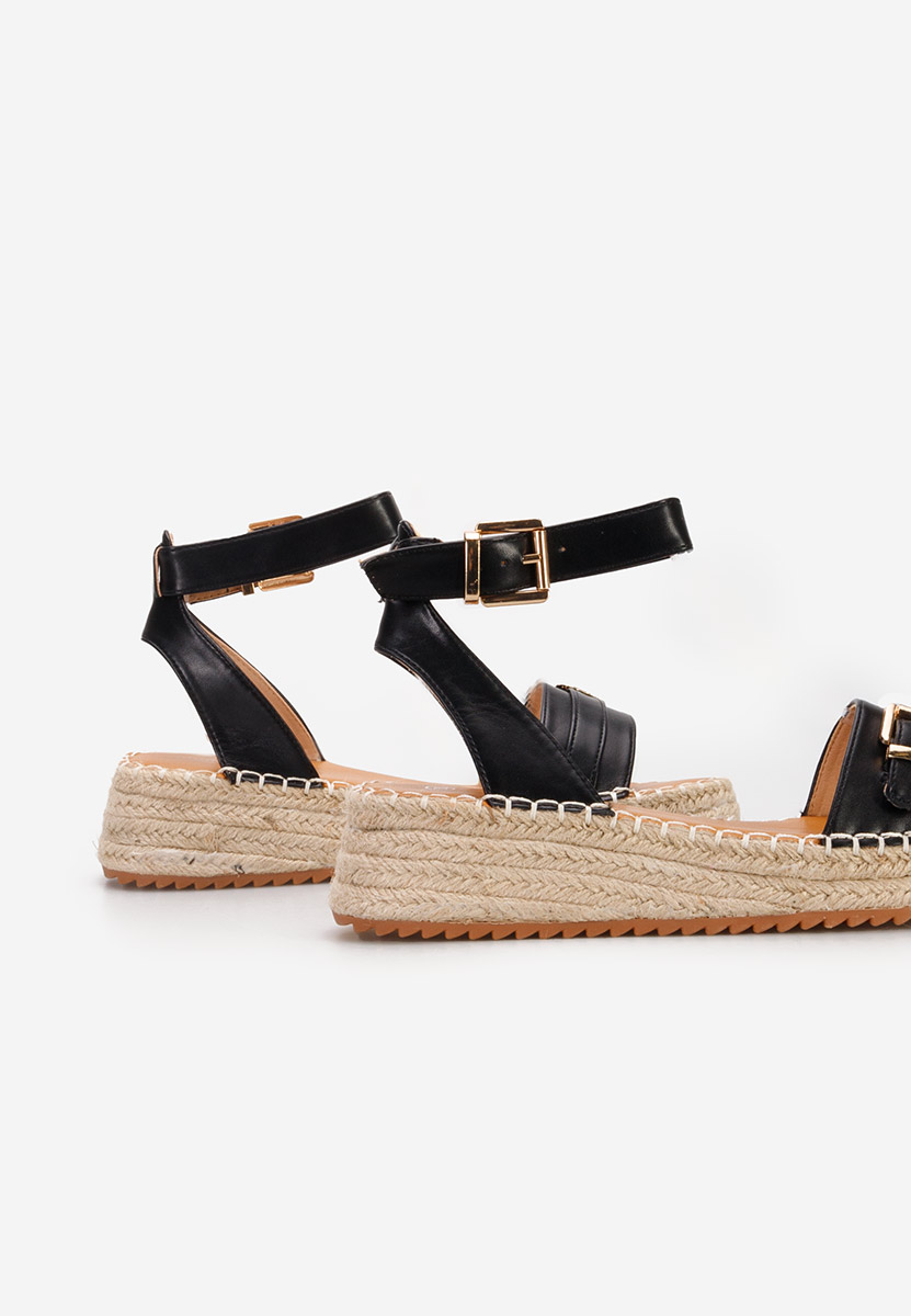 Sandale tip espadrile Zovina negre