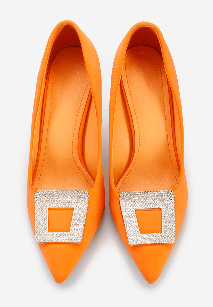 Pantofi stiletto Edalia portocalii