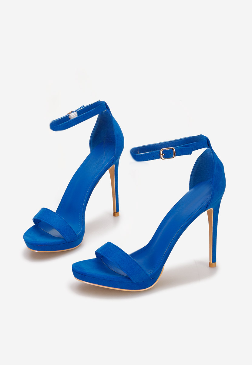 Sandale cu toc subtire Marilia V2 albastre