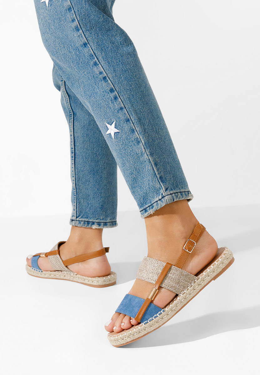 Sandale tip espadrile Emillya albastre