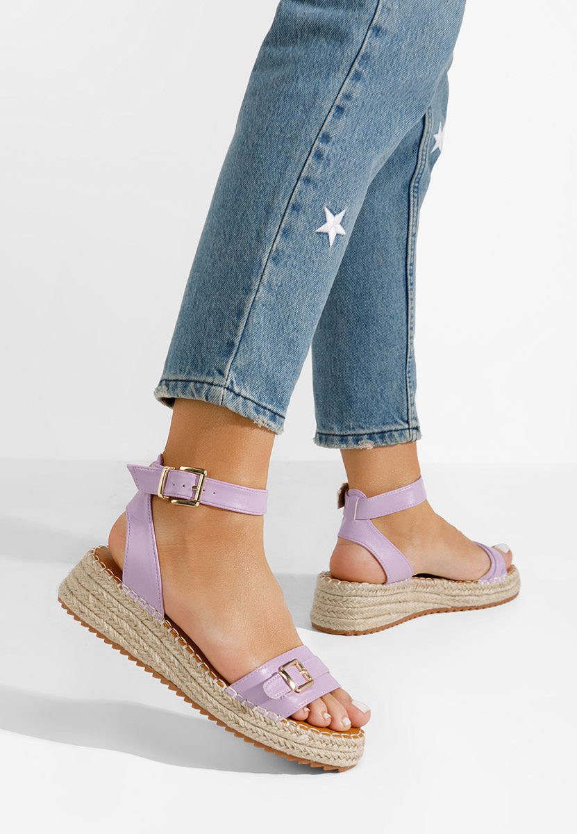 Sandale tip espadrile Zovina lila