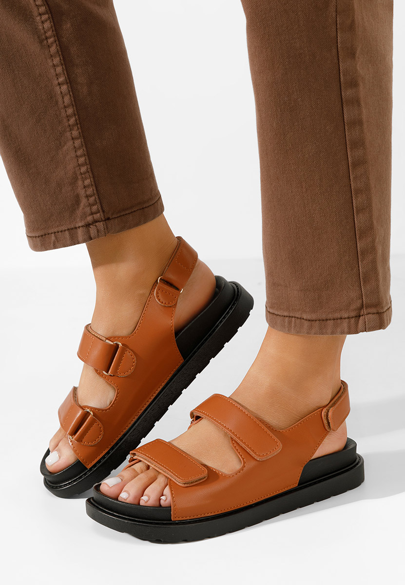 Sandale cu talpa groasa Briane camel