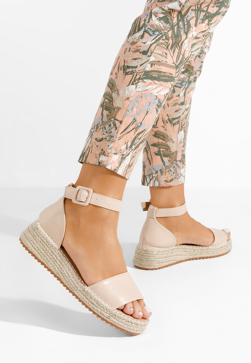 Sandale tip espadrile Vicky bej