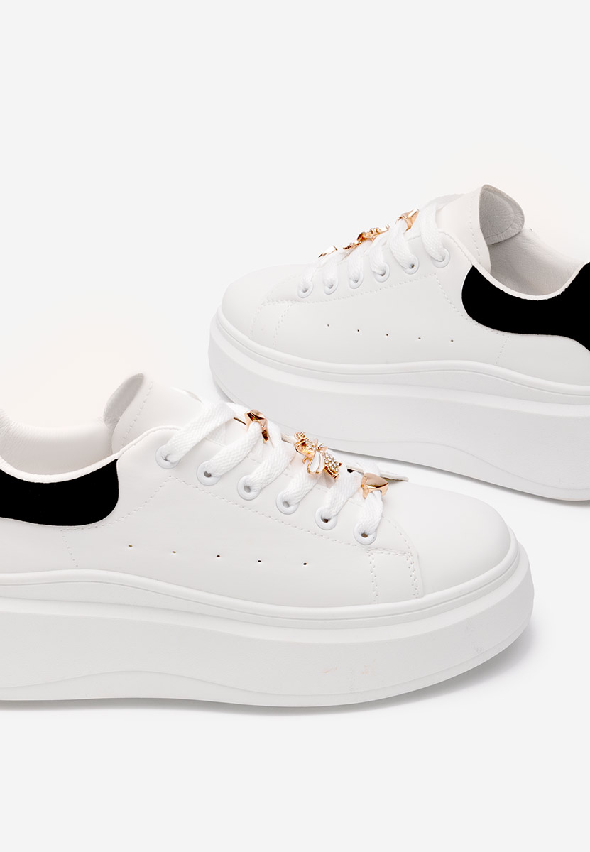 Sneakers cu platformă Caratta albi