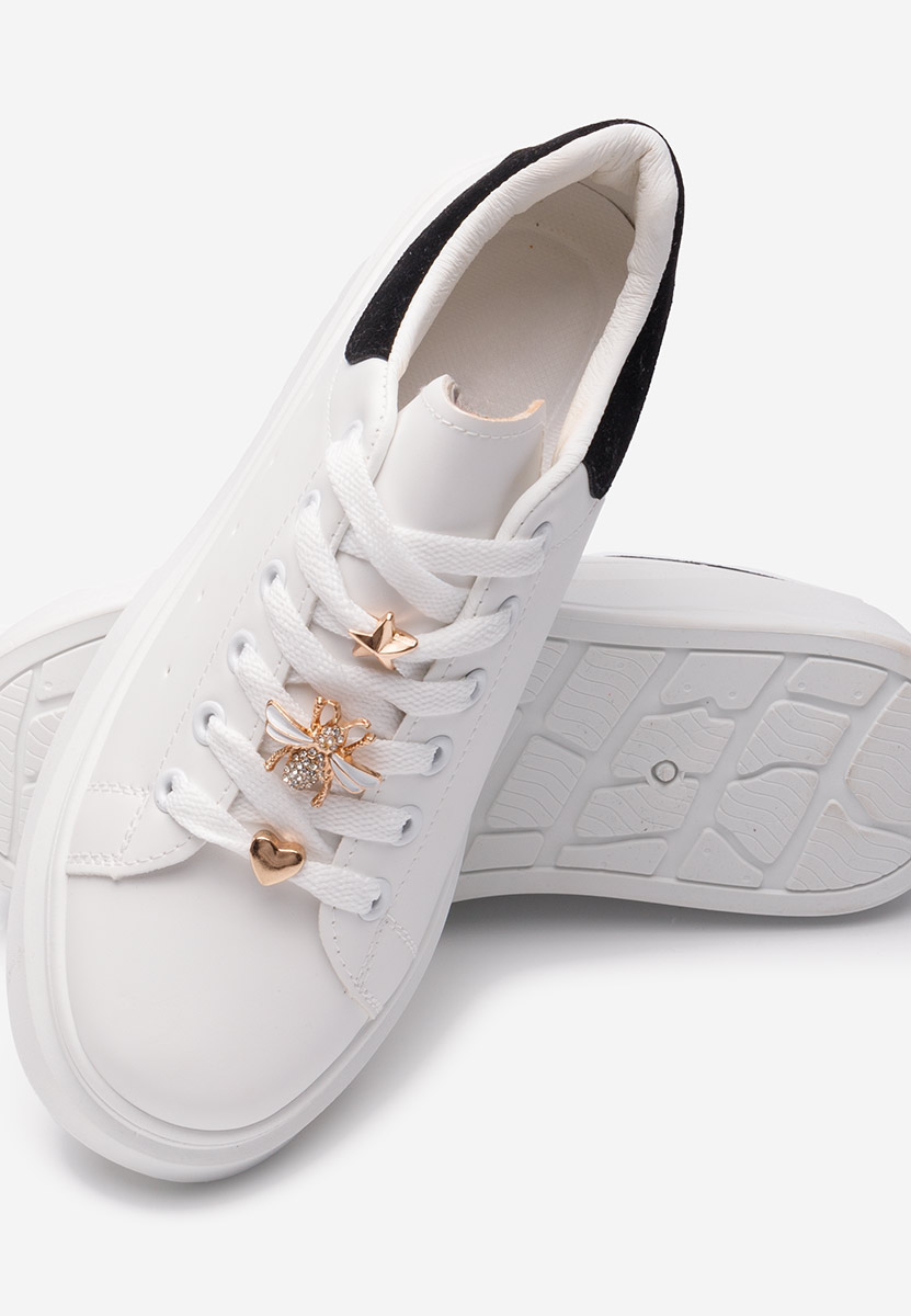Sneakers cu platformă Caratta albi