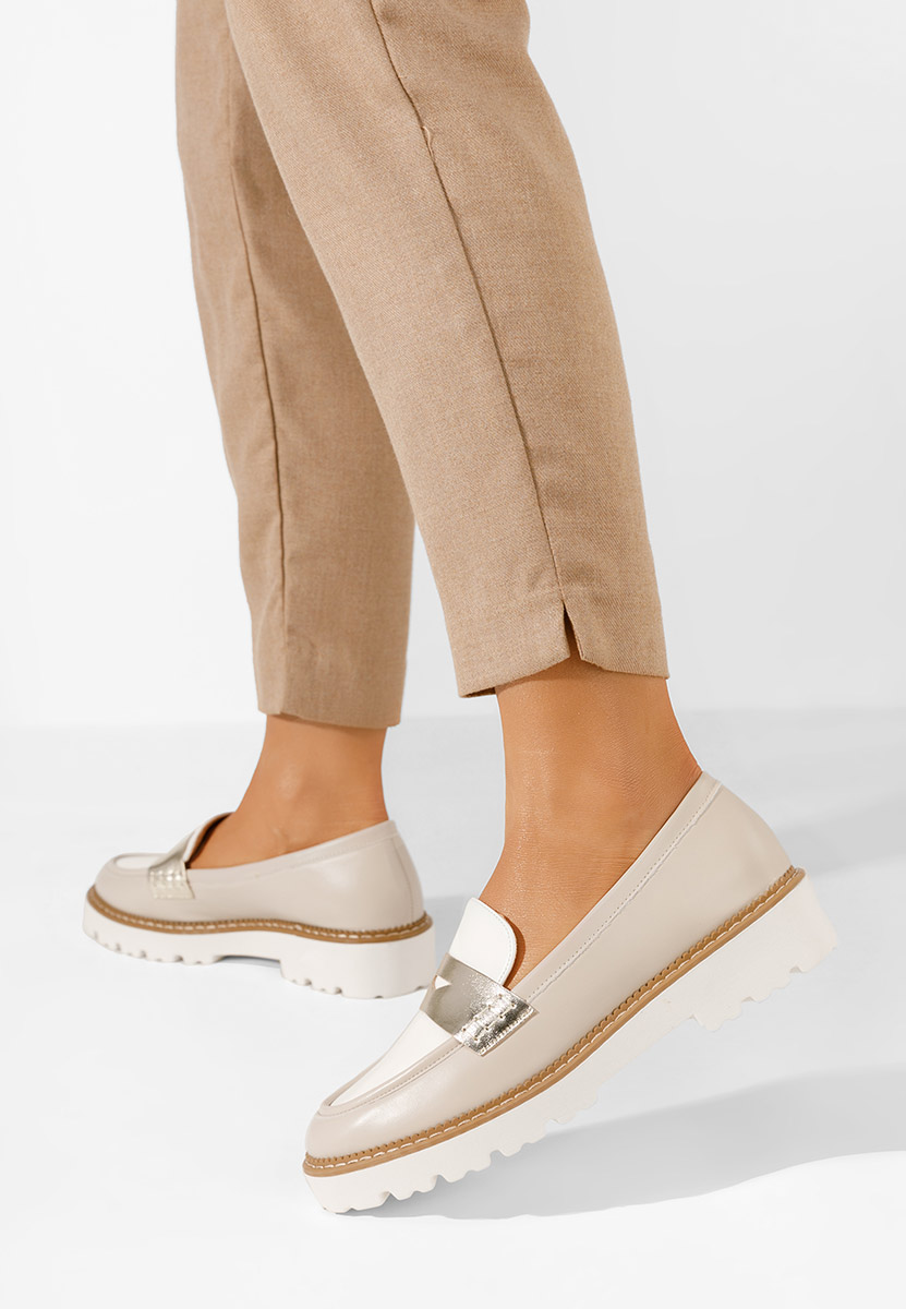 Loafers dama Camila bej