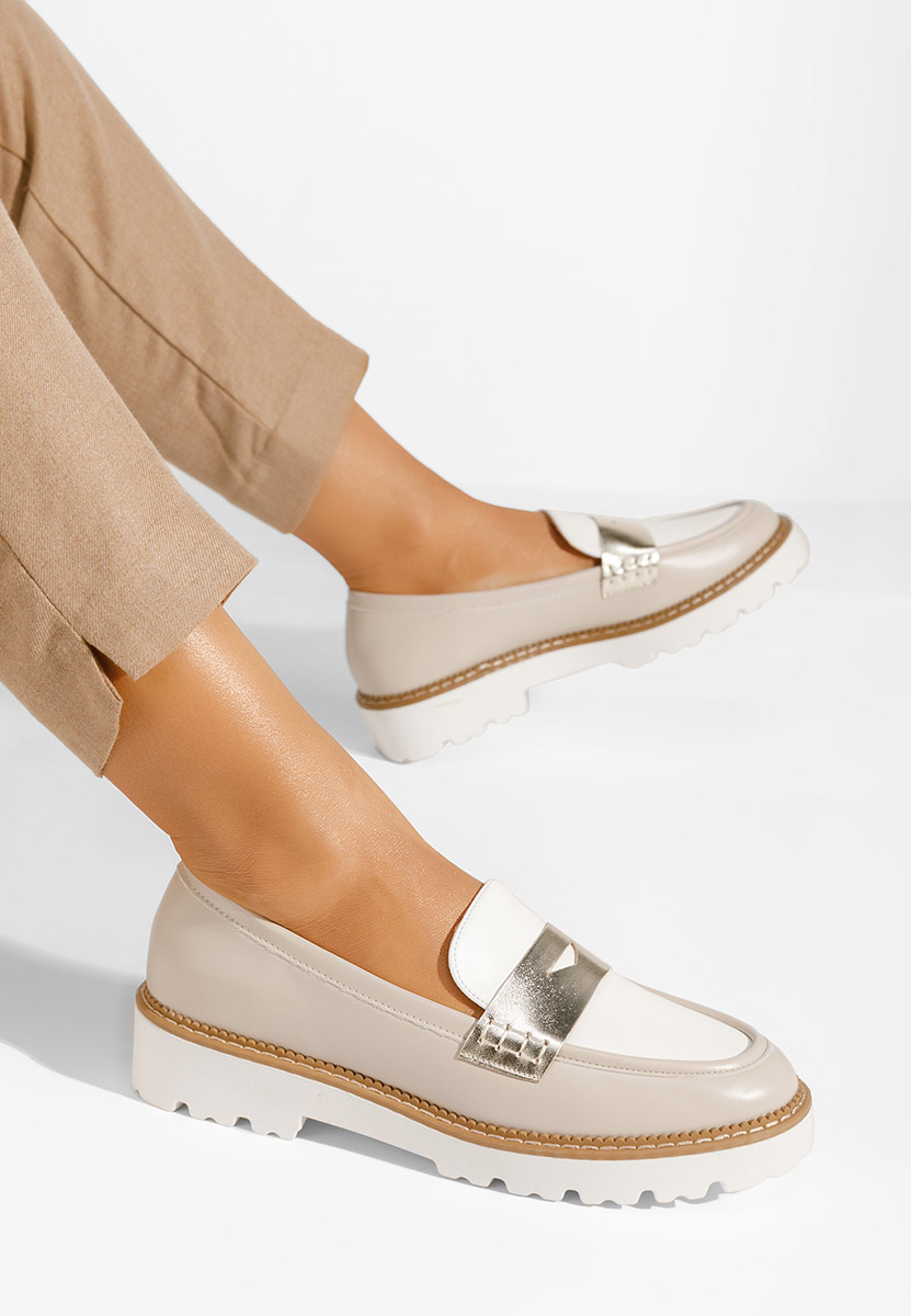 Loafers dama Camila bej