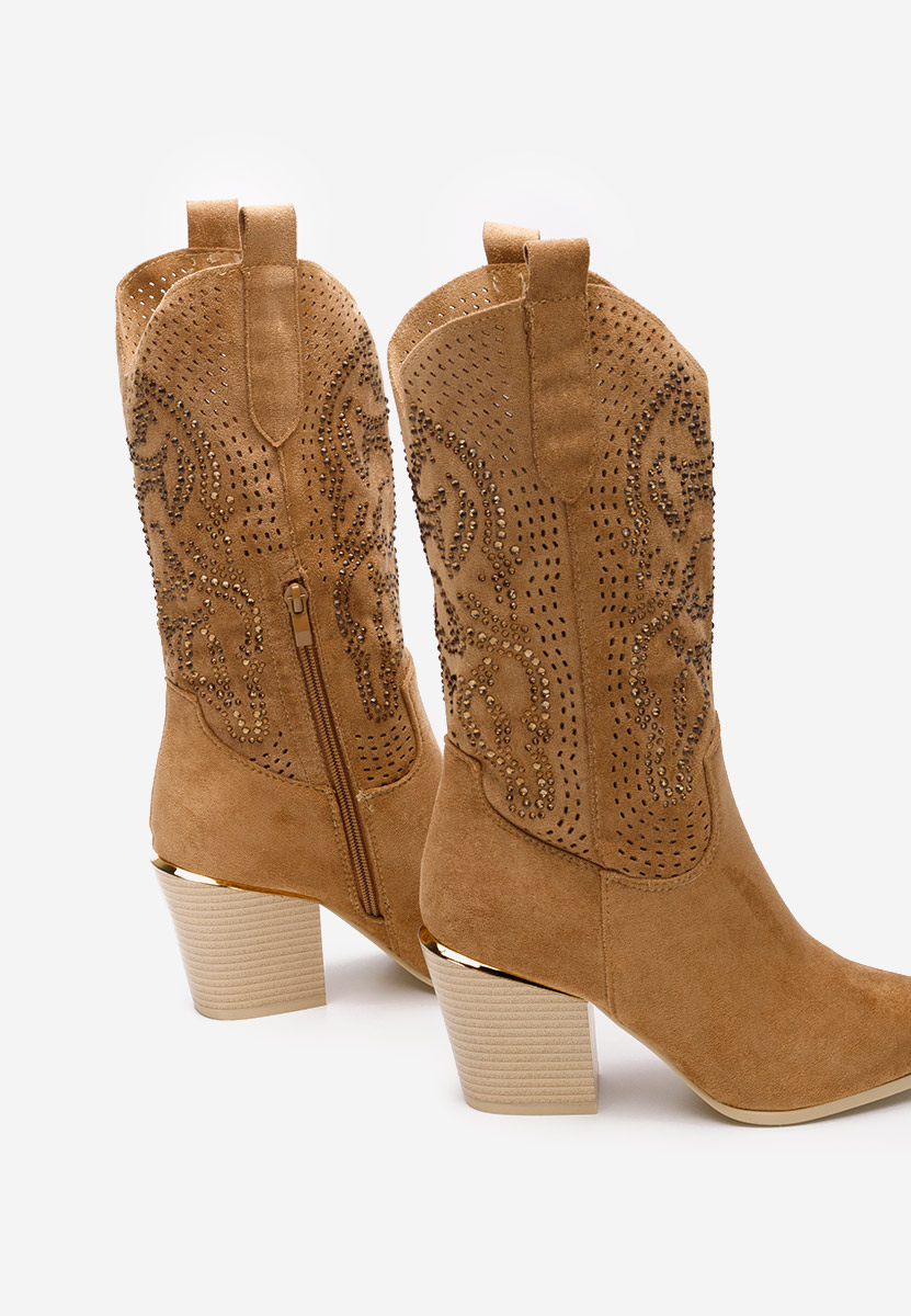 Cizme cowboy dama Ysrana camel