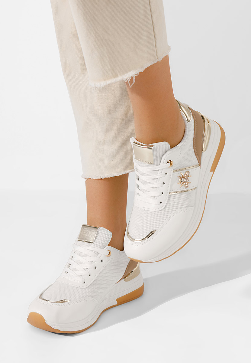 Sneakers cu platforma Gisela V2 albi