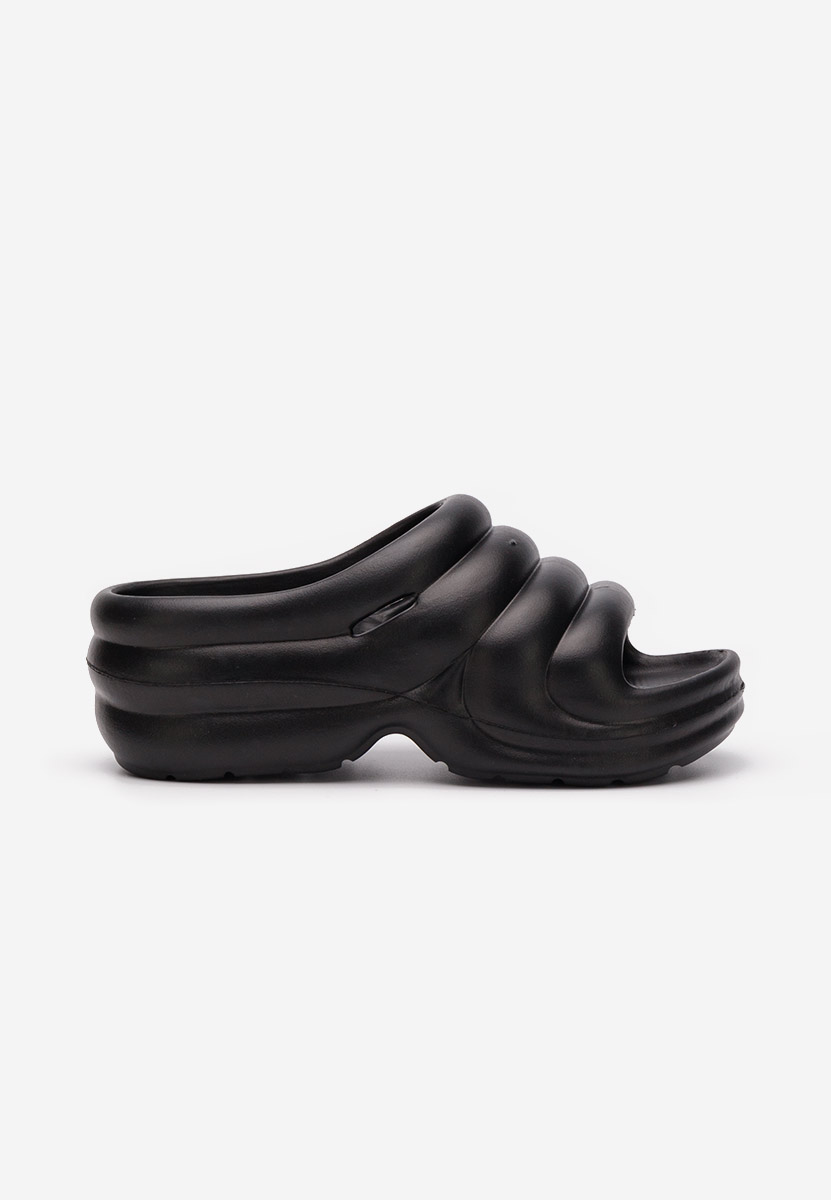 Papuci cu platformă Gemma negri