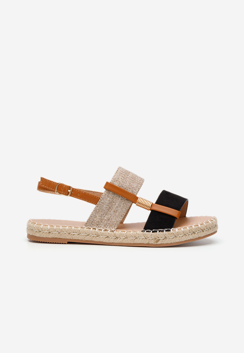 Sandale tip espadrile Emillya negre