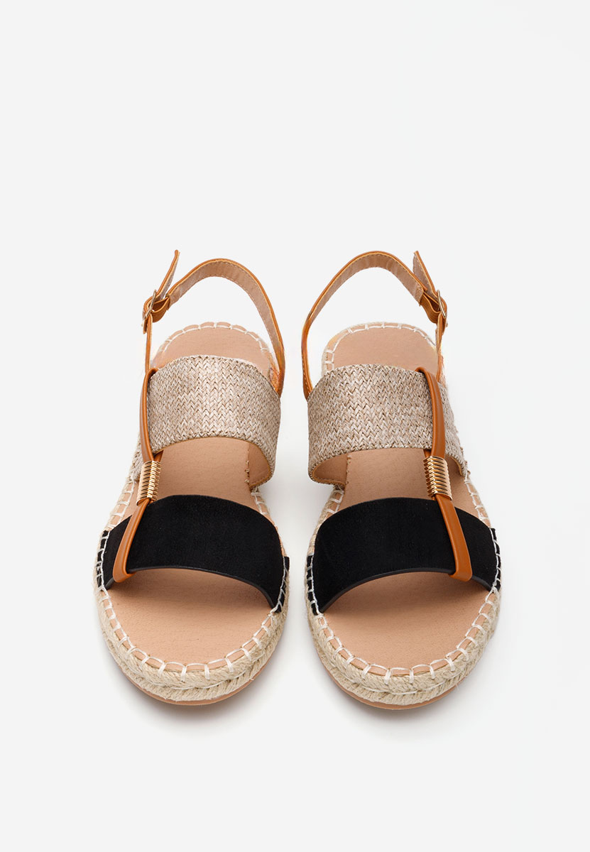 Sandale tip espadrile Emillya negre