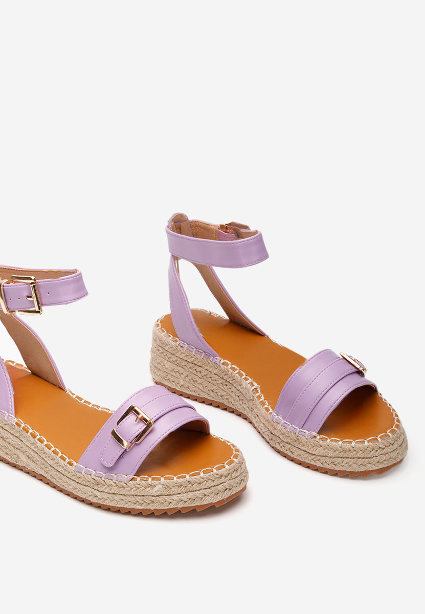 Sandale tip espadrile Zovina lila