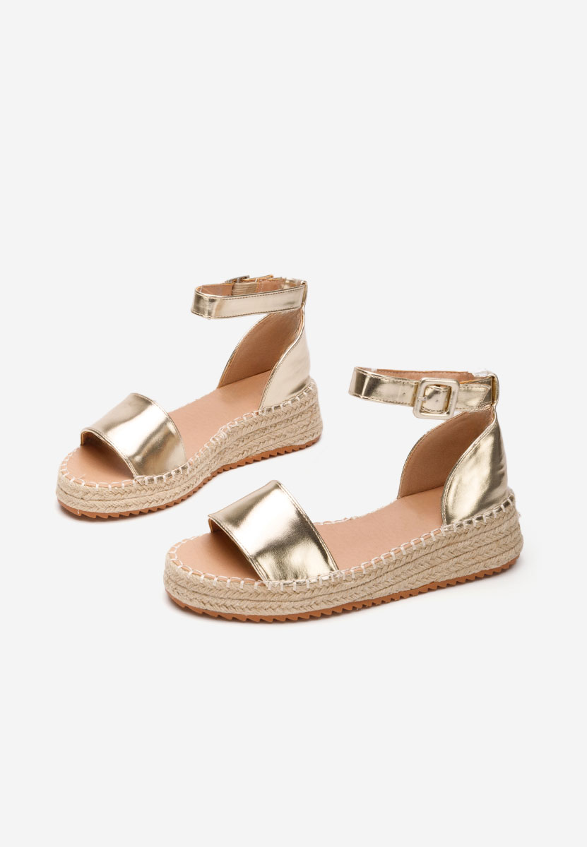 Sandale tip espadrile Vicky aurii