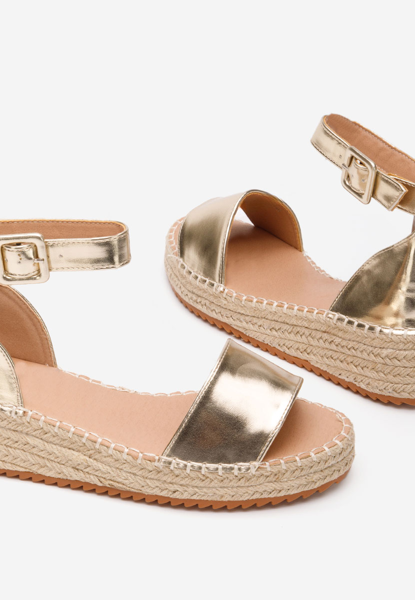 Sandale tip espadrile Vicky aurii